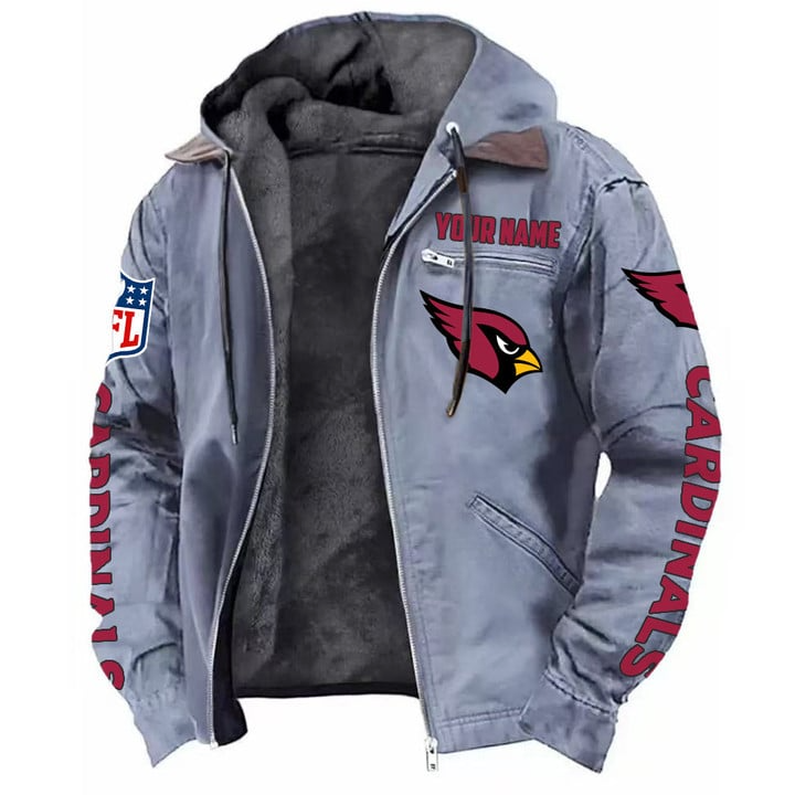 Arizona Cardinals Hooded Cardigan Jacket V1 NAK