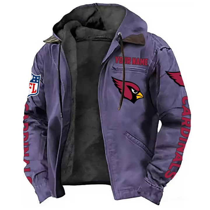 Arizona Cardinals Hooded Cardigan Jacket V1 NAK