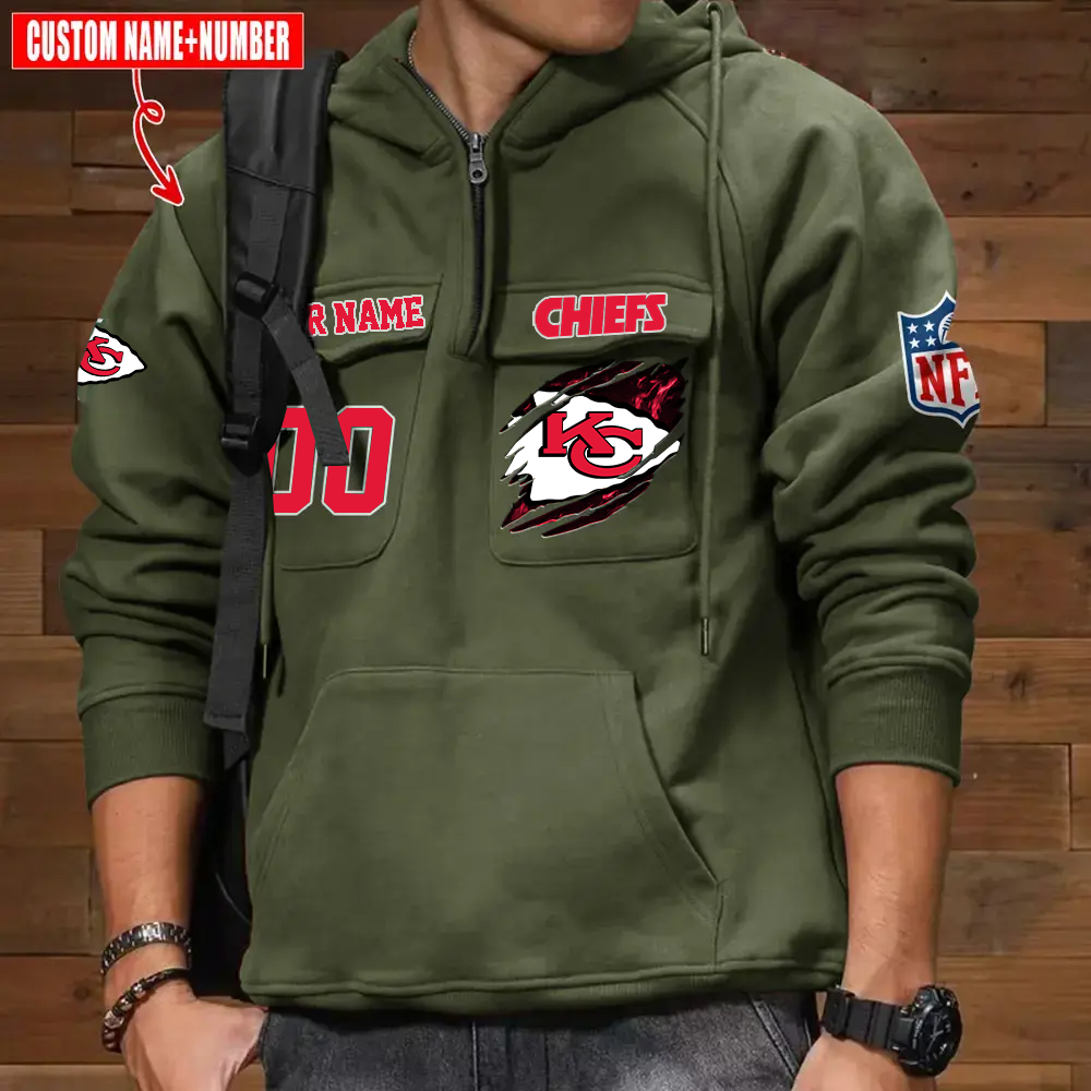 Athleworld KCC NFL Graphic Pocket Hoodie DDT CTND