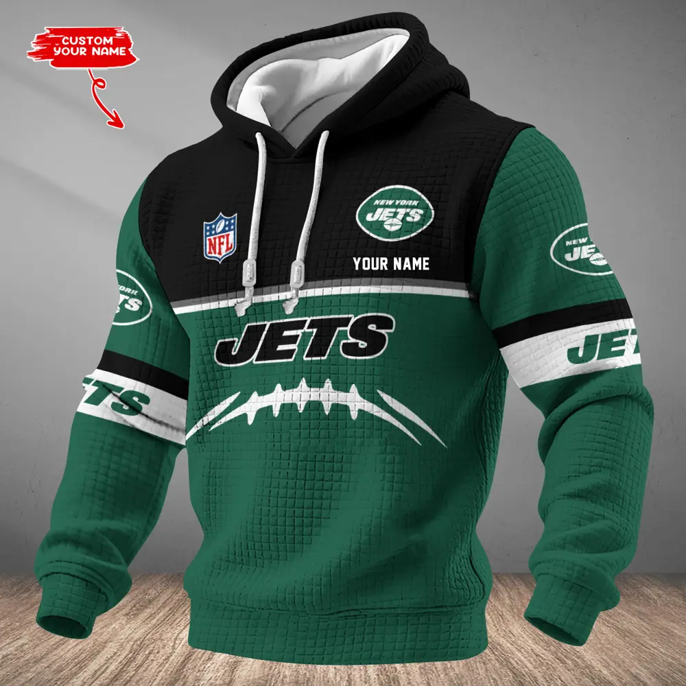 Athleworld NYJ Quilted Scratchline Pullover NDD CTND