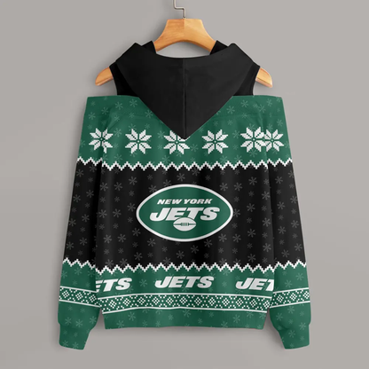 Athleworld NYJ Women Texture Oversize V2 Sweatshirt NDD CTND