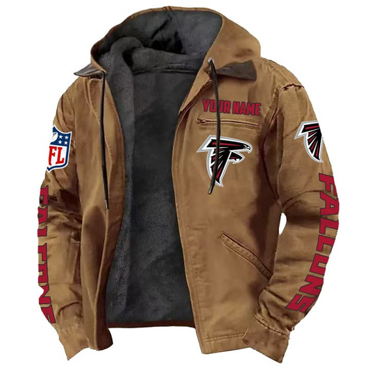 Atlanta Falcons Hooded Cardigan Jacket  V1 NAK