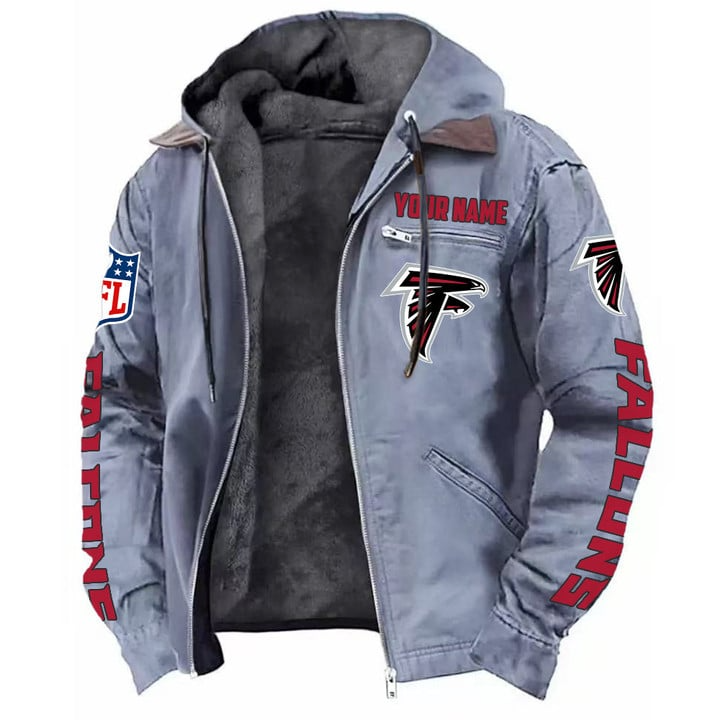Atlanta Falcons Hooded Cardigan Jacket  V1 NAK