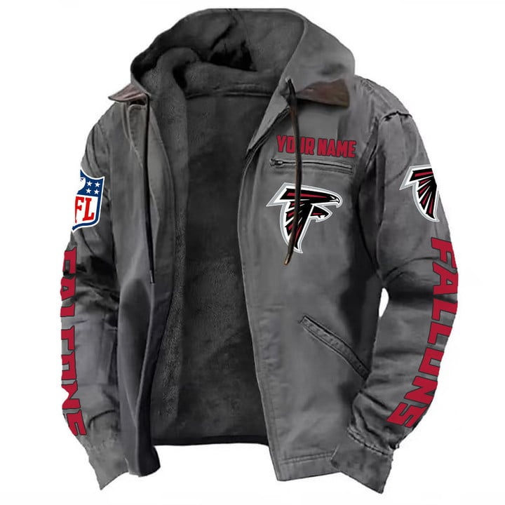 Atlanta Falcons Hooded Cardigan Jacket  V1 NAK