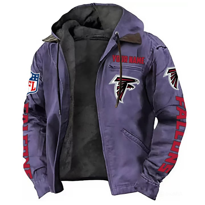 Atlanta Falcons Hooded Cardigan Jacket  V1 NAK
