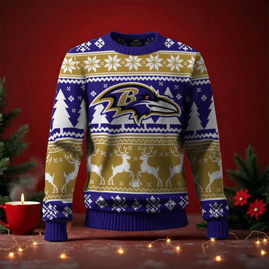 BAL x NFL Premium Ugly Christmas Sweater DatND DVT