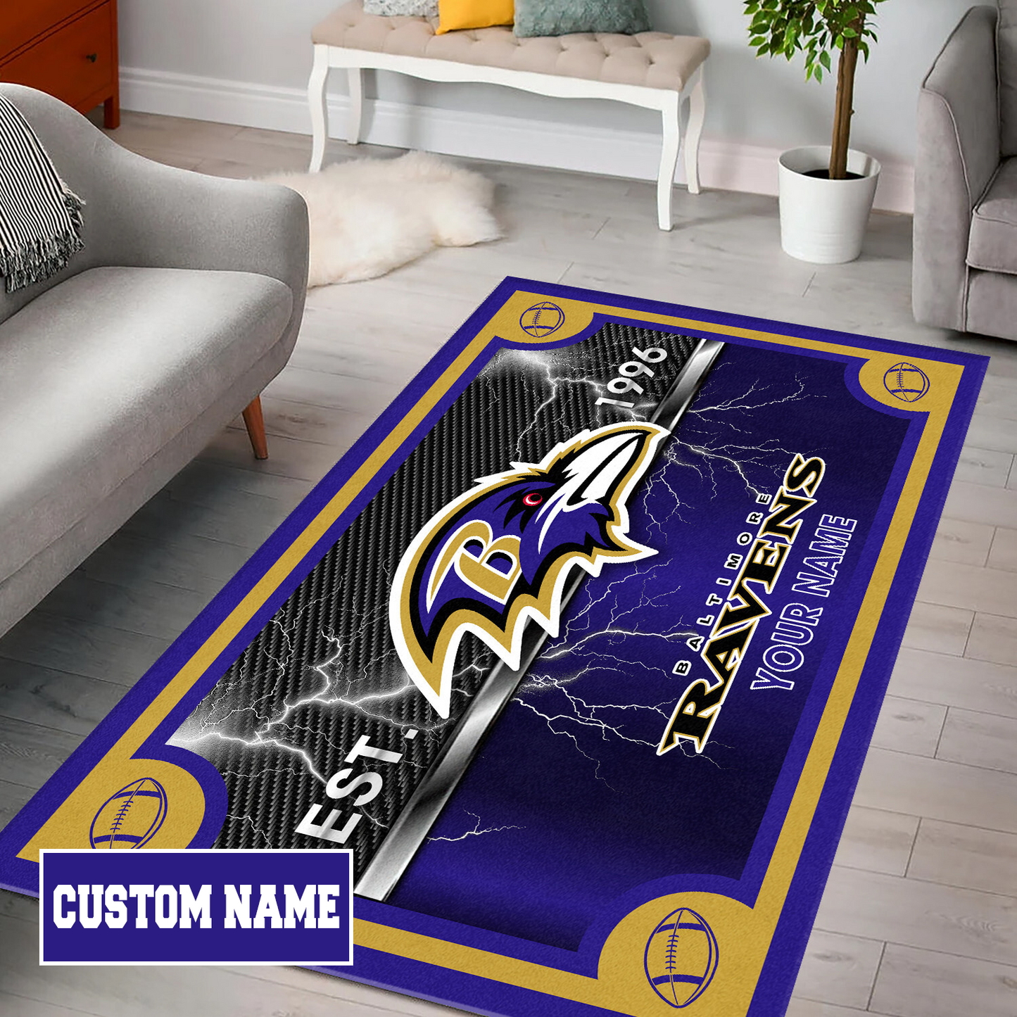 BAL x NFL Rug DATND TANTD