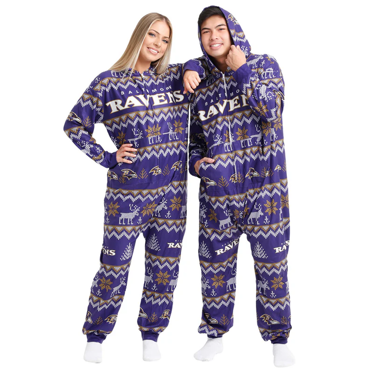 BAL x NFL Ugly Pattern One Piece Pajamas DATND TANTD