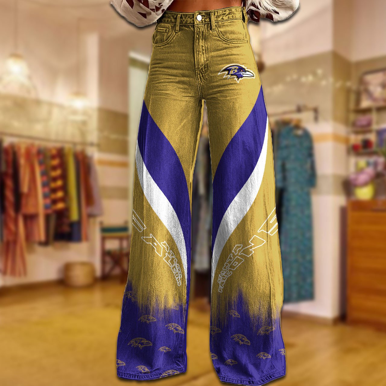 BAL x NFL Women's Casual Wide Leg Pants DATND TANTD 281025