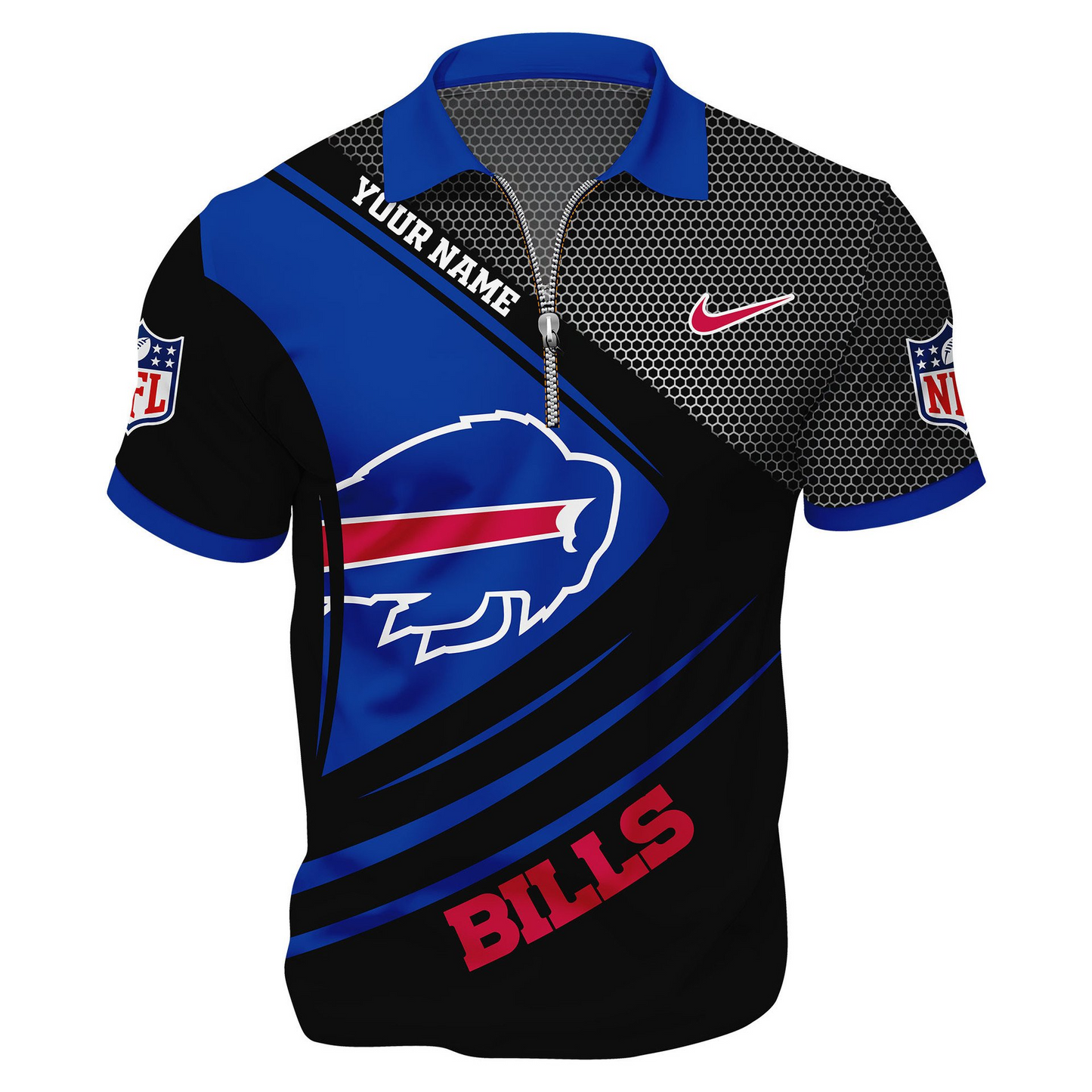 BB Premium NFL Game Day Polo With Zipper Shirt DDT NTL