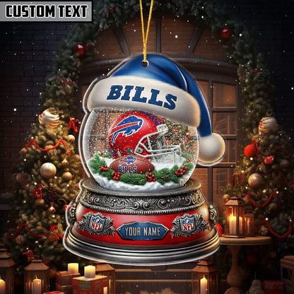 NFL Glass Snow Ball Helmet Football Ornament DDT CTND