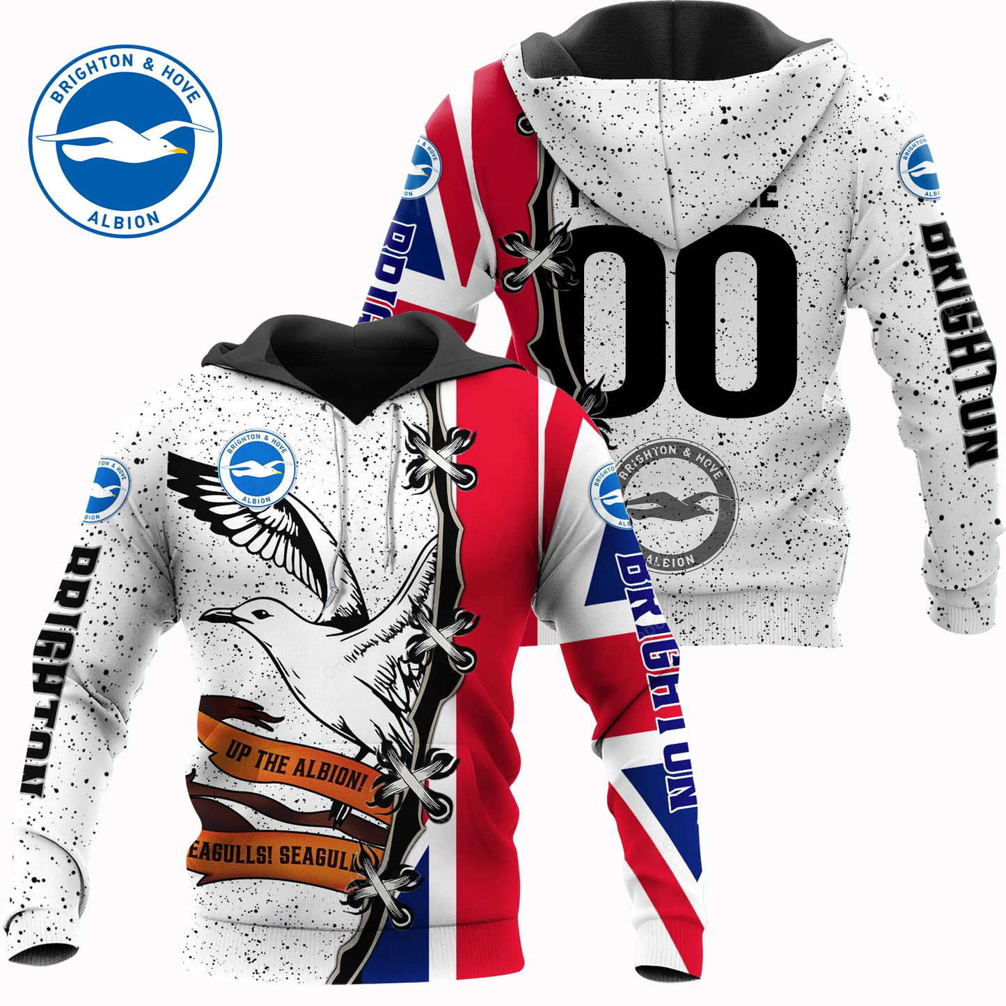 BHA x EPL UK Flag Mascot Design Shirt DDT CTND