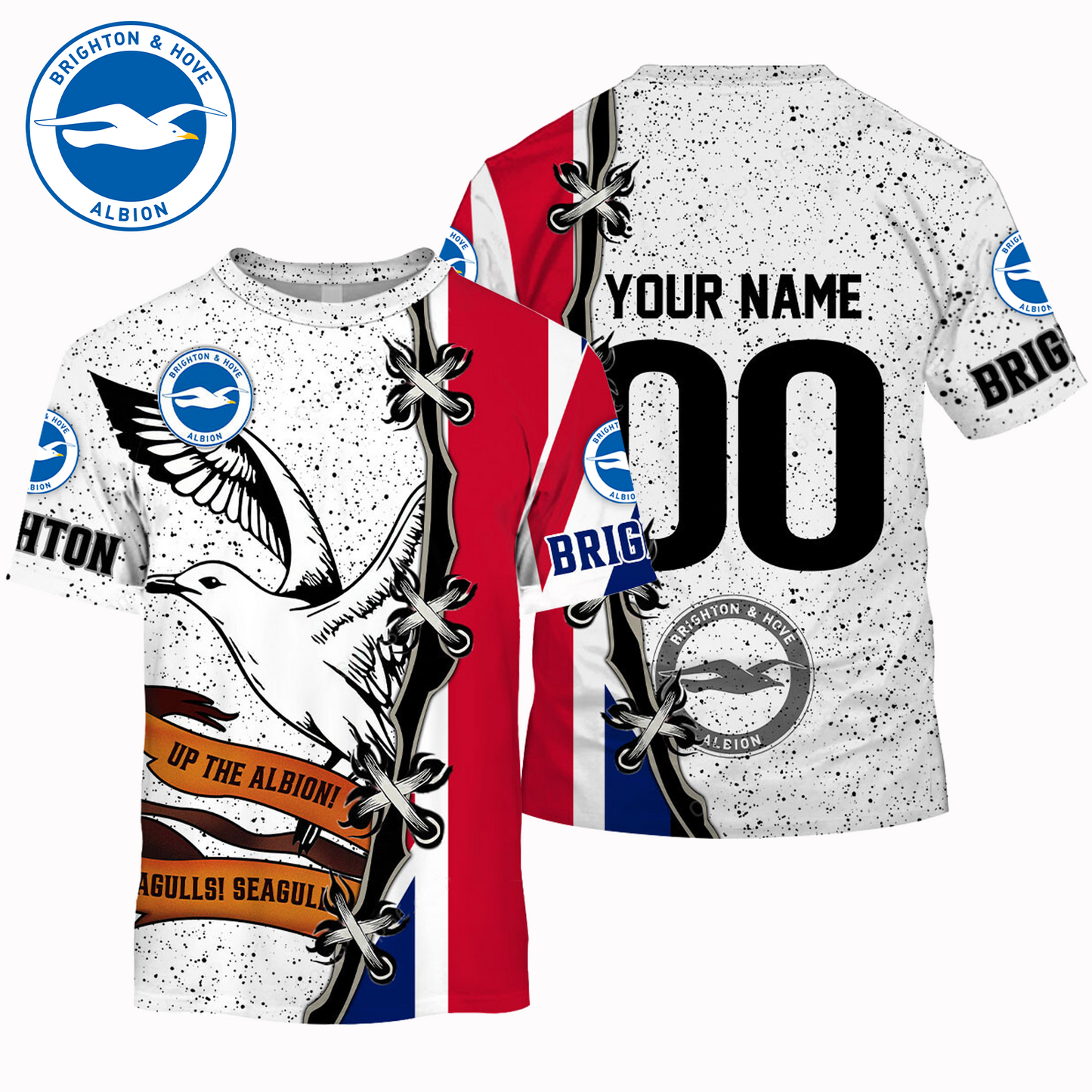 BHA x EPL UK Flag Mascot Design Shirt DDT CTND