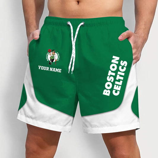 BOS x NBA Team Special Short Pants For Men Custom Name Gifts DATND TANTD