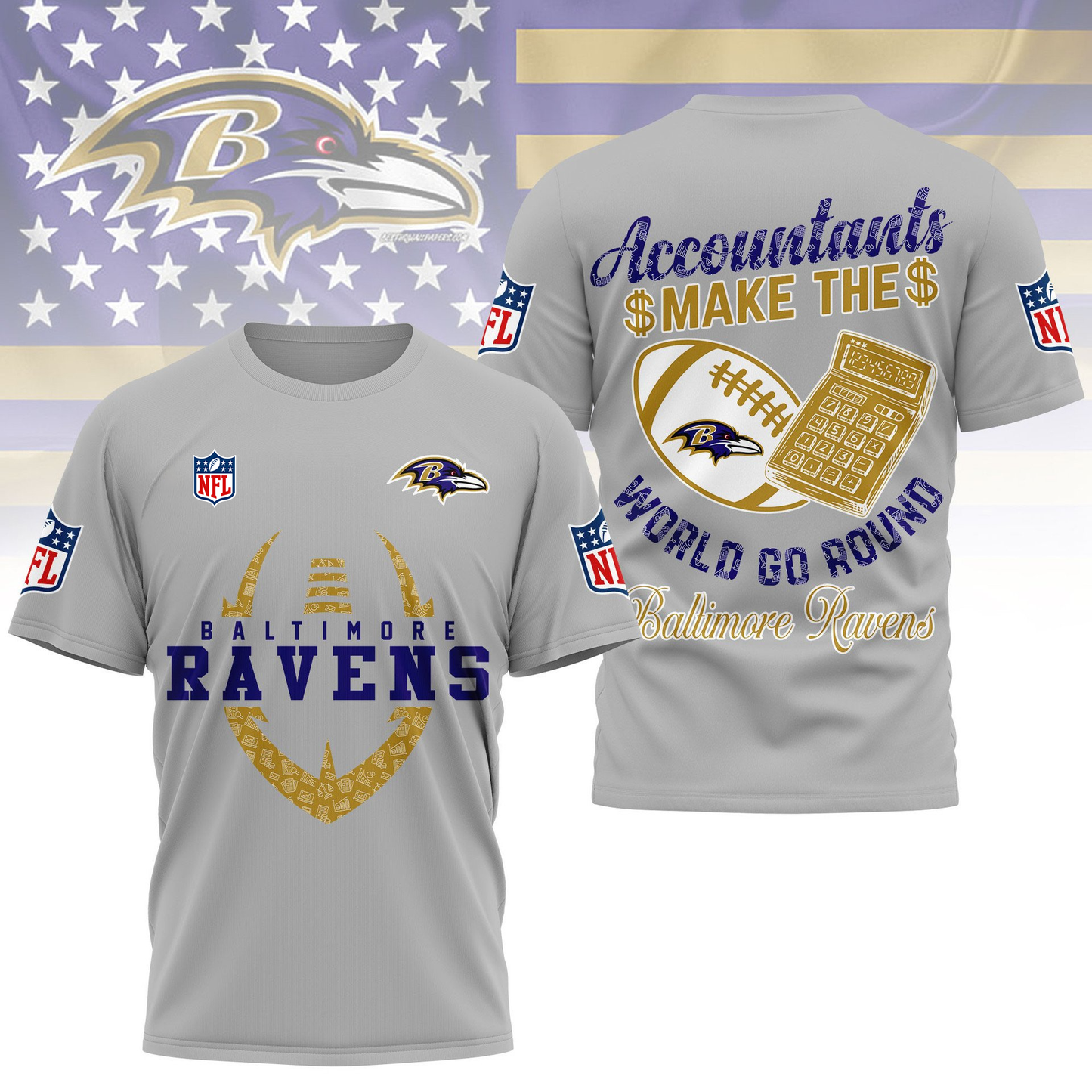 BR Premium NFL Accountant Pride Fan 3D Shirt DDT CTND