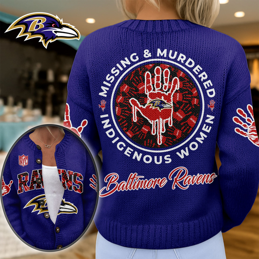 BR Premium NFL Cozy Knit Cardigan DDT NTL