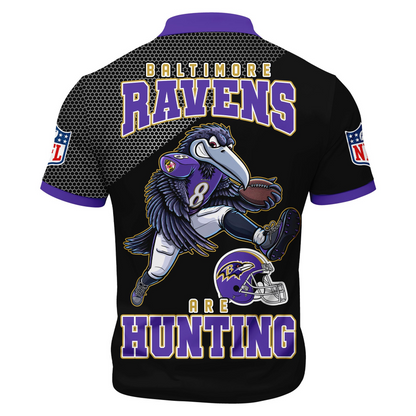 BR Premium NFL Game Day Polo With Zipper Shirt DDT NTL