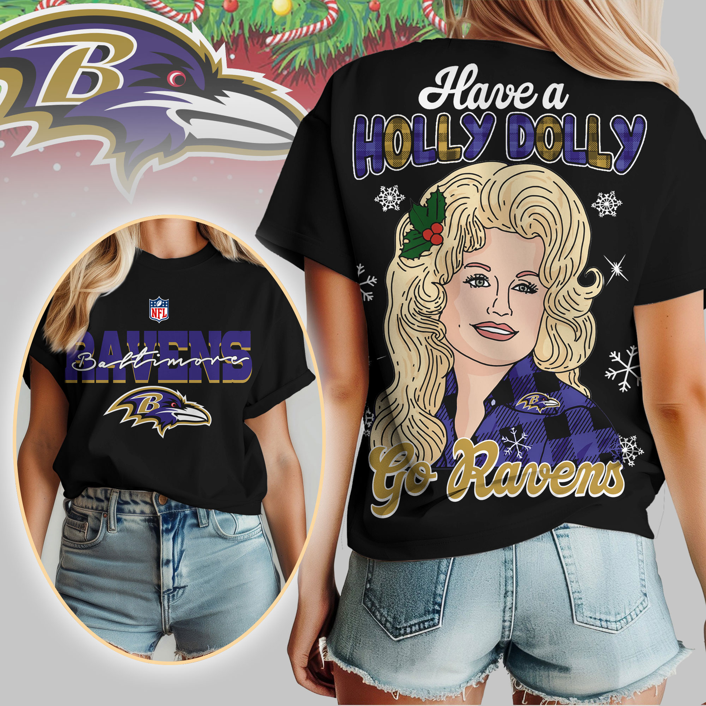 BR Premium NFL Have A Holly Dolly Women Shirt DDT CTND