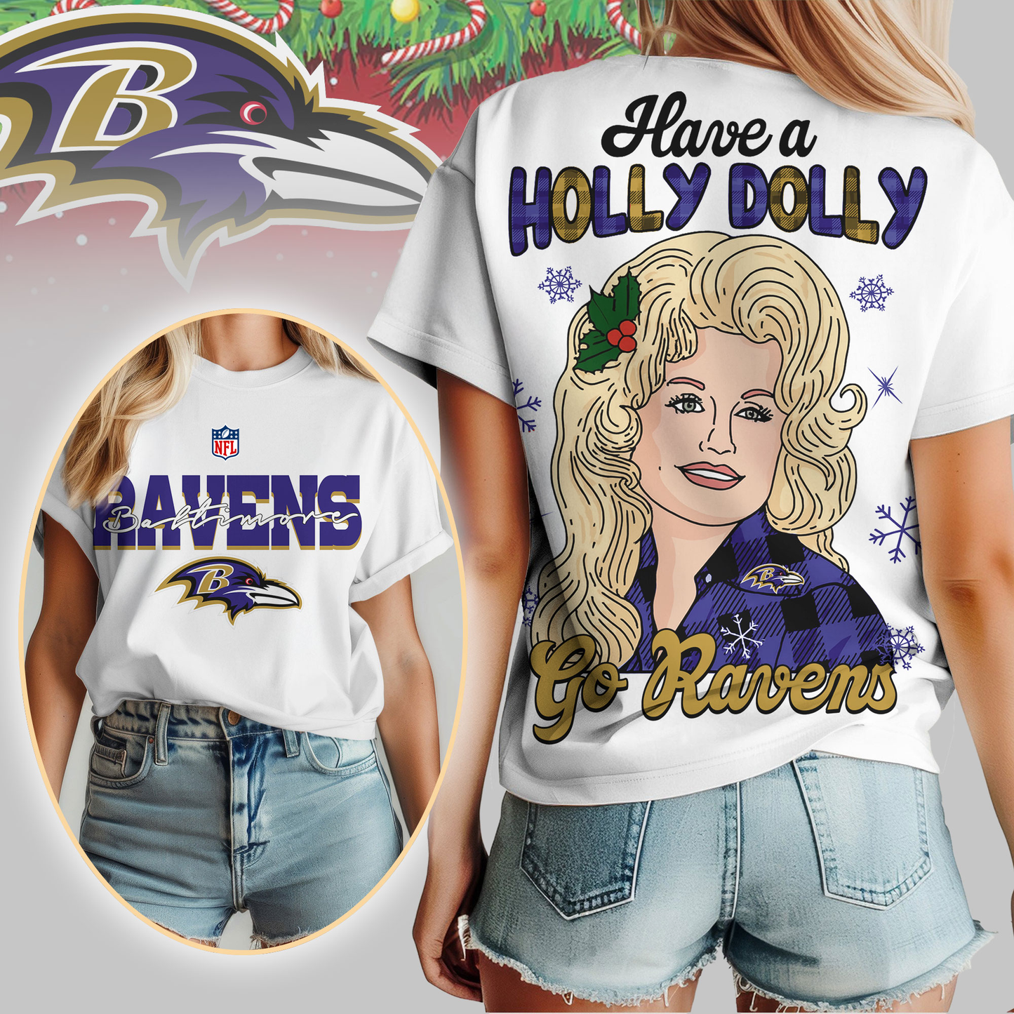 BR Premium NFL Have A Holly Dolly Women Shirt DDT CTND