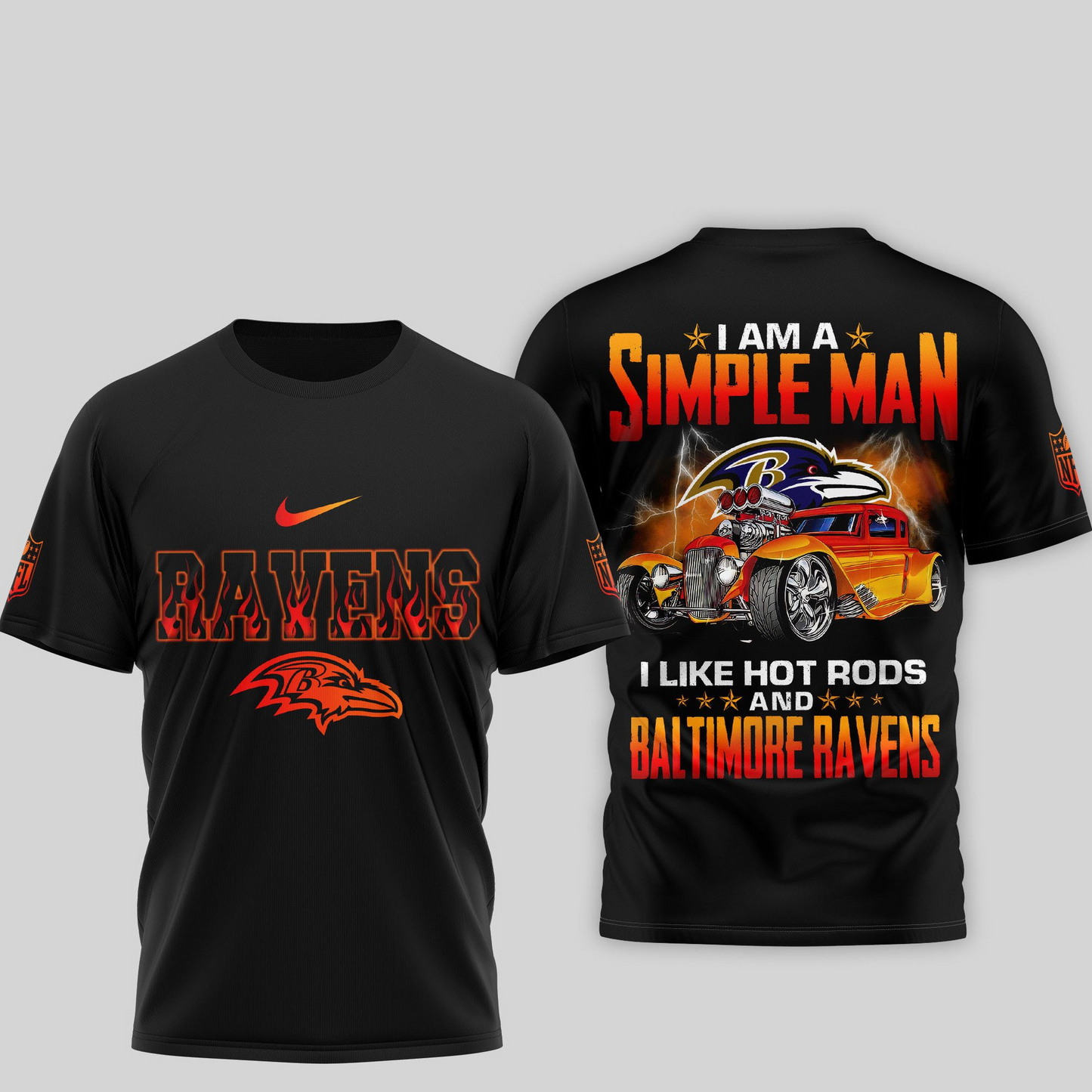 BR Premium NFL Hot Rods 3D Shirt DDT HLPHUONG