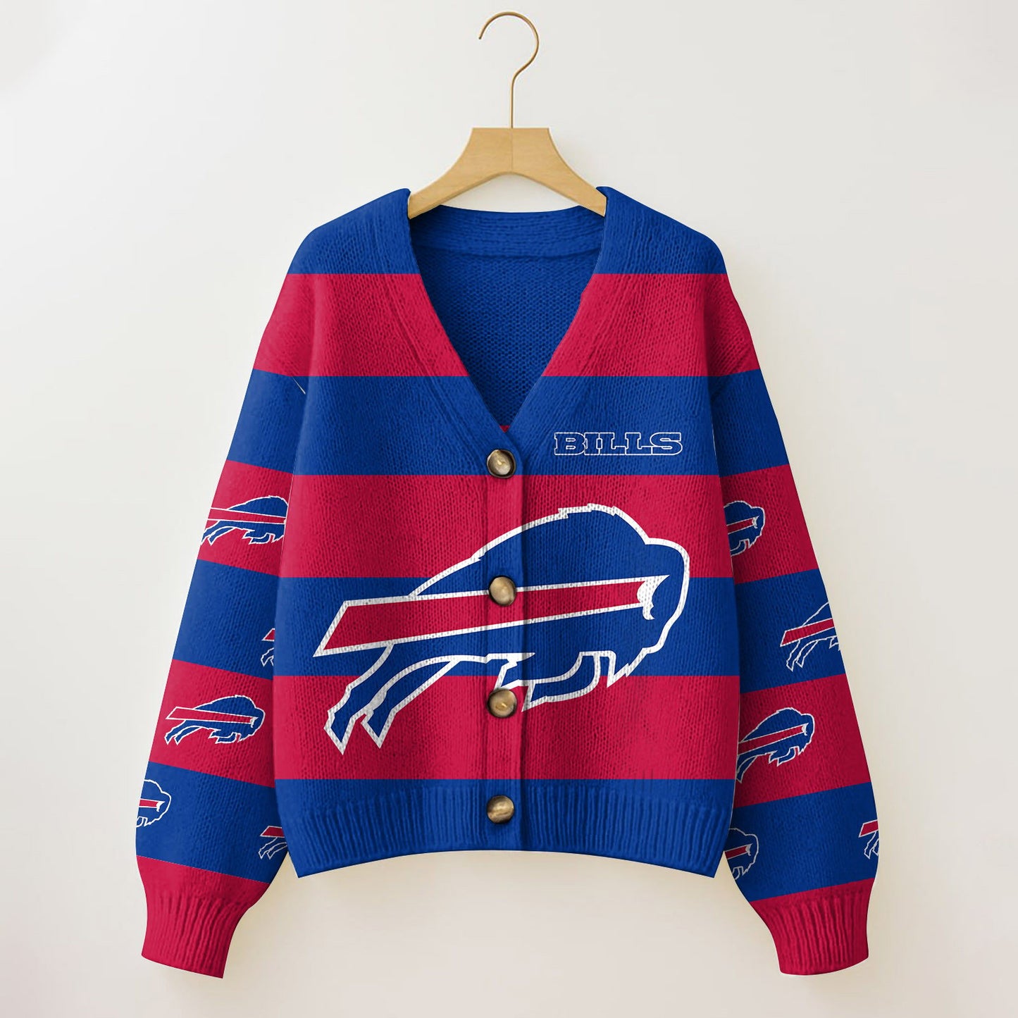 BUF x NFL Cardigan Sweatshirt With Button  DatND DVT