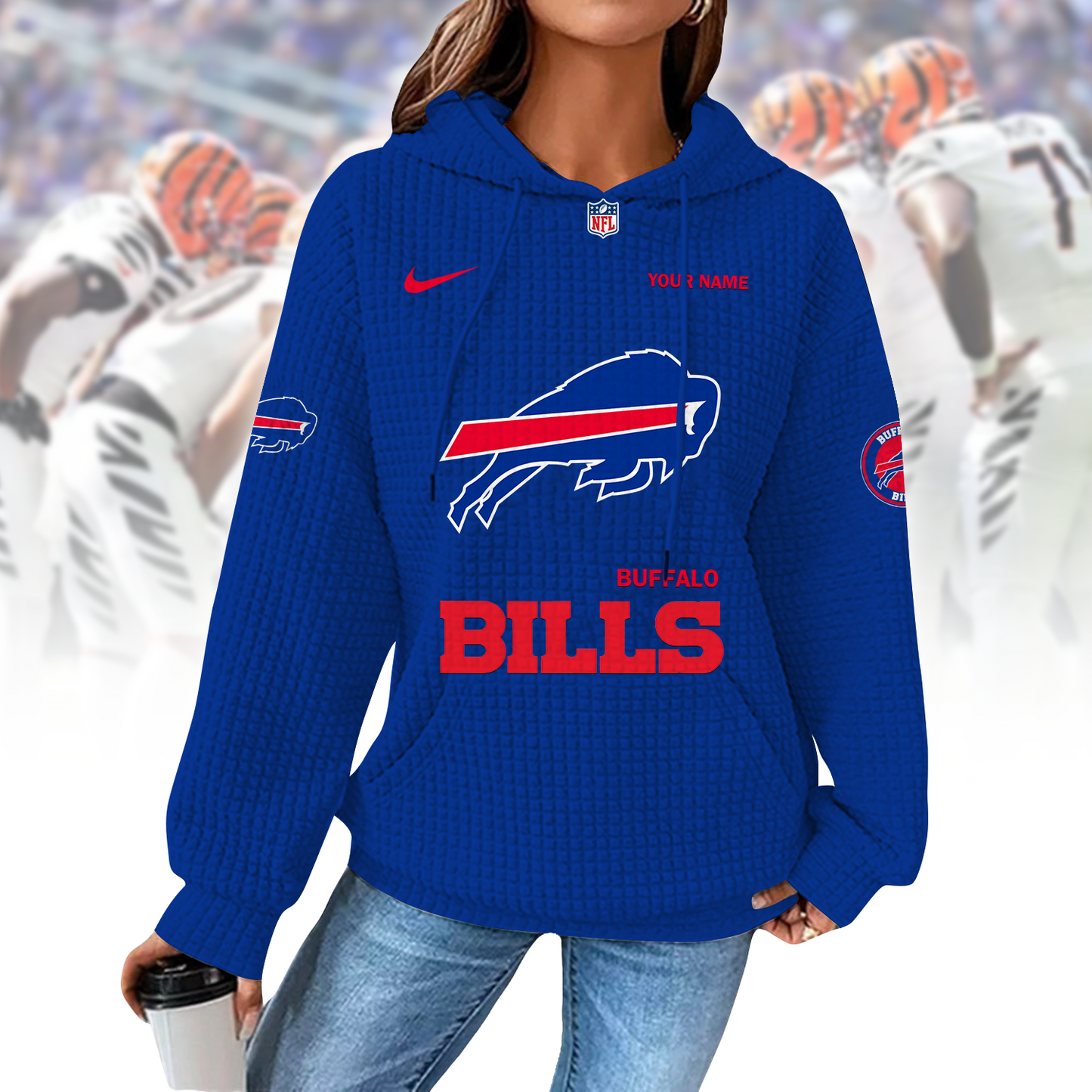 BUF x NFL Waffle Hoodie 0310 DatND DVT
