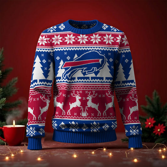 BUF x NFL Premium Ugly Christmas Sweater DatND DVT