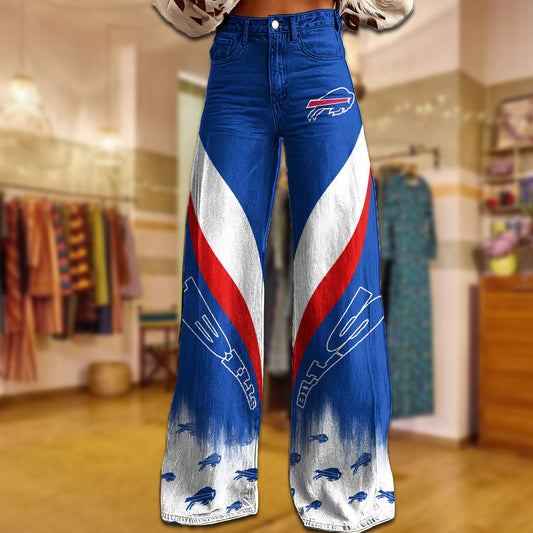 BUF x NFL Women's Casual Wide Leg Pants DATND TANTD 281025