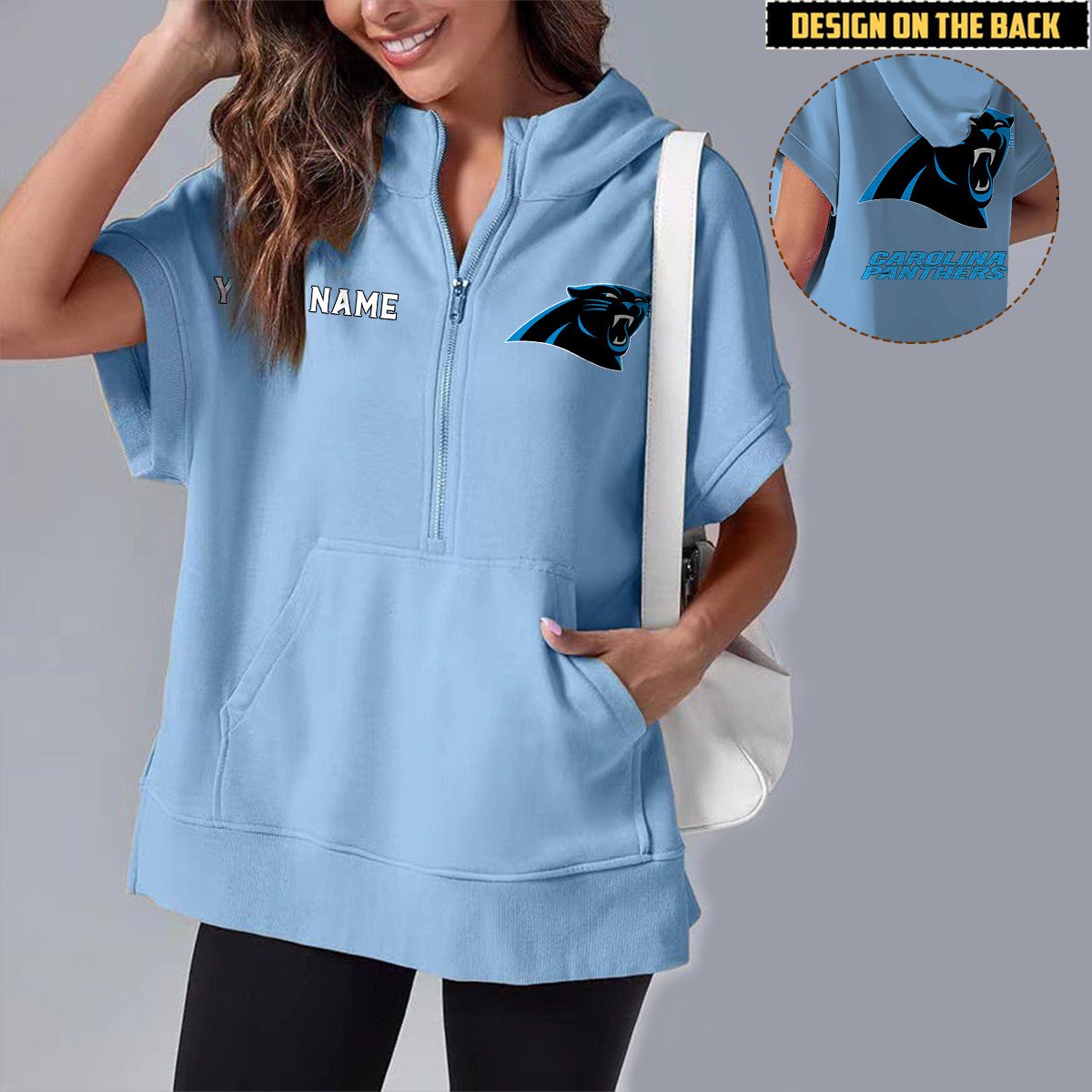 CAR x NFL Short Sleeve Zip Hoodie DATND TANTD