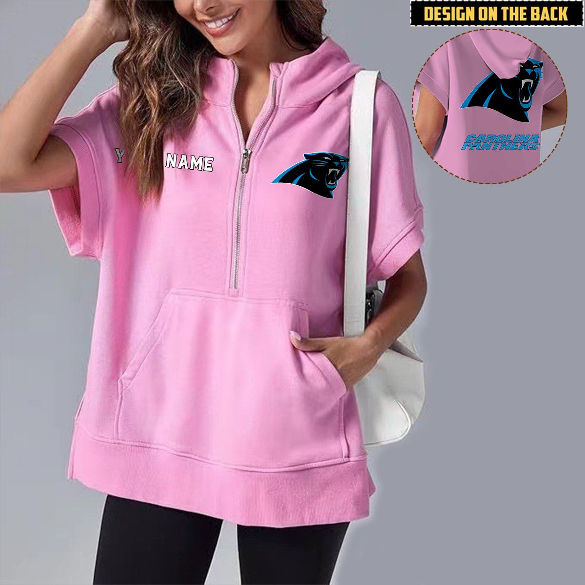 CAR x NFL Short Sleeve Zip Hoodie DATND TANTD