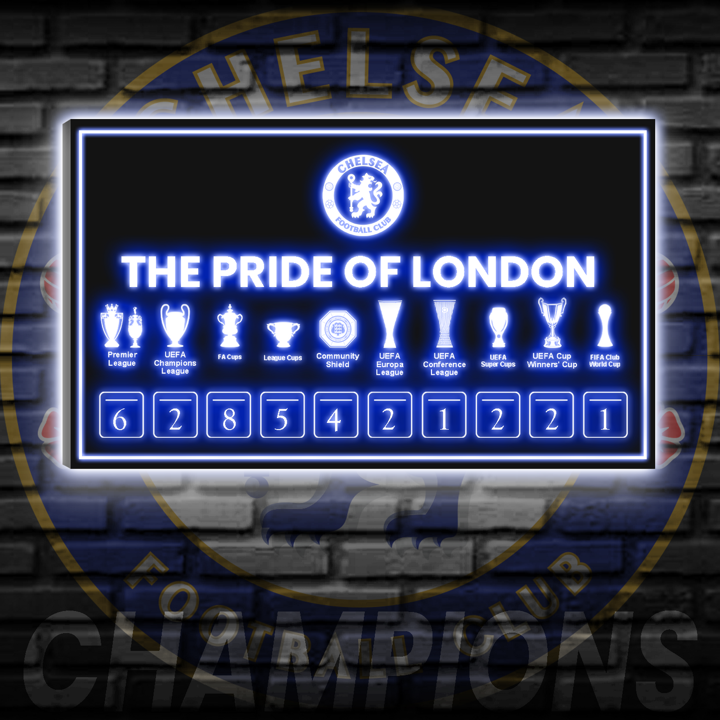 CHE - The Champions Wall Led Light Wall Sign DATND TANTD 140725