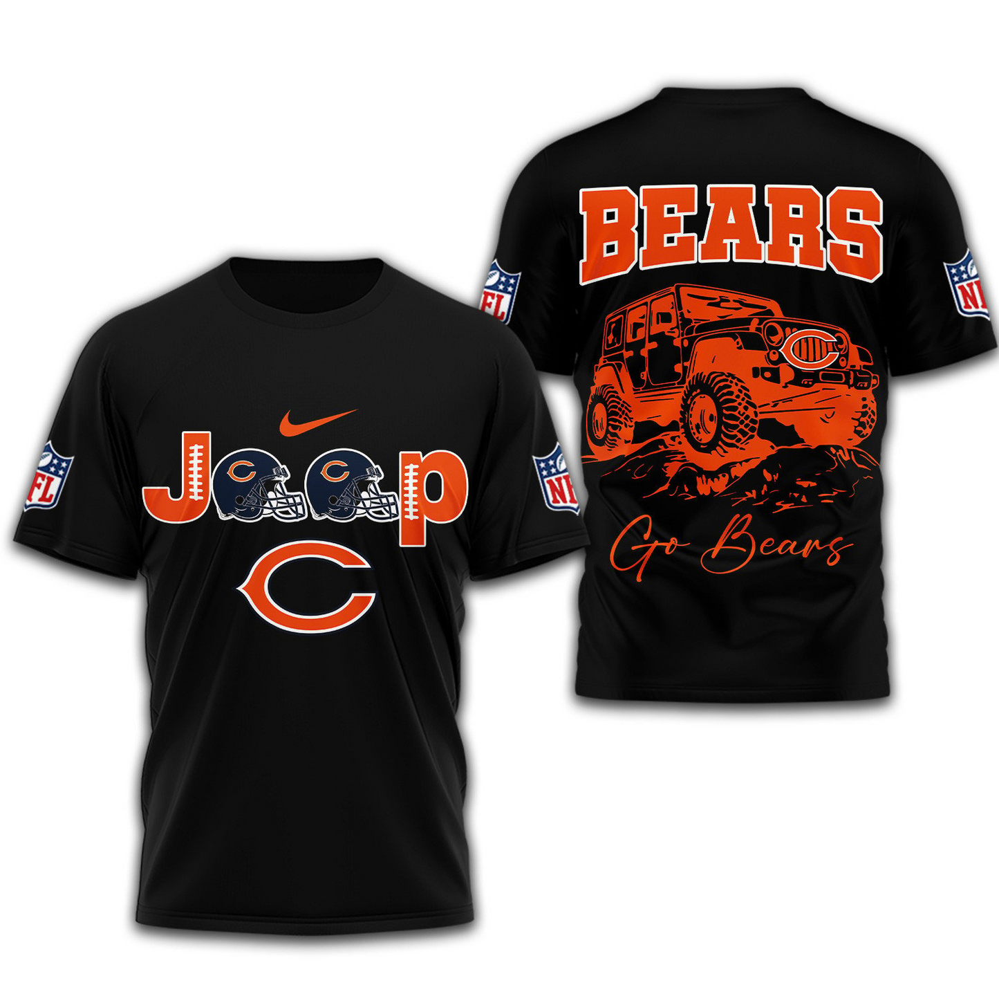 CHI Premium NFL Jeep 3D Shirt DDT 101125 NTL