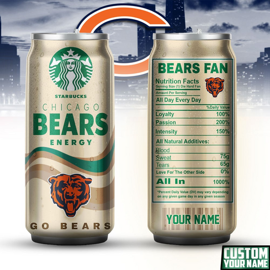 CHI Premium NFL Starbucks Energy Can Tumbler DDT  NTL