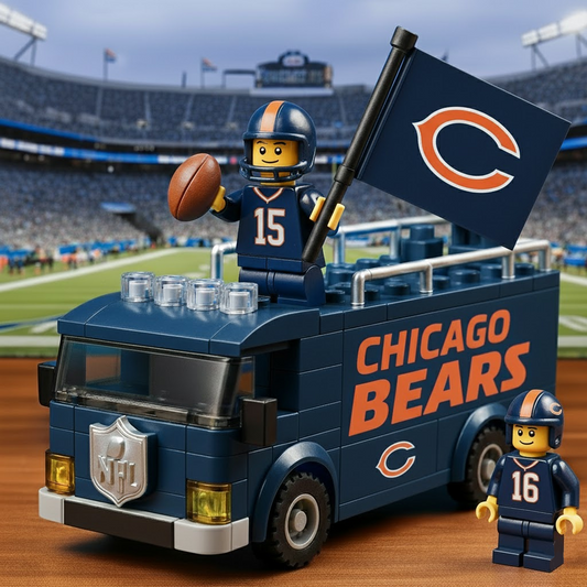 CHI x NFL Building Blocks Bus Toy Set DatND DVT