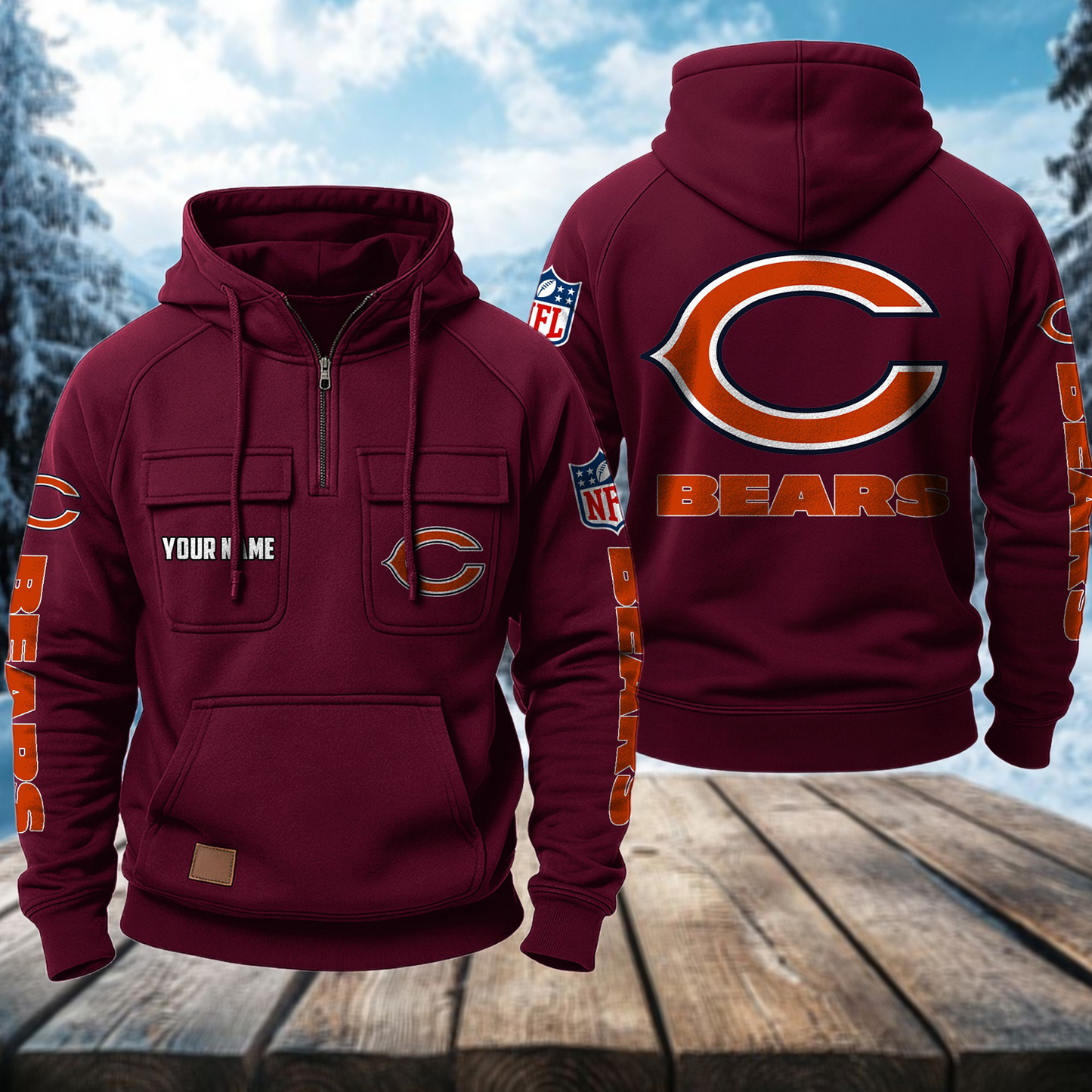 CHI x NFL Premium Hoodie DATND TANTD