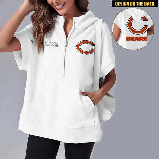 CHI x NFL Short Sleeve Zip Hoodie DATND TANTD