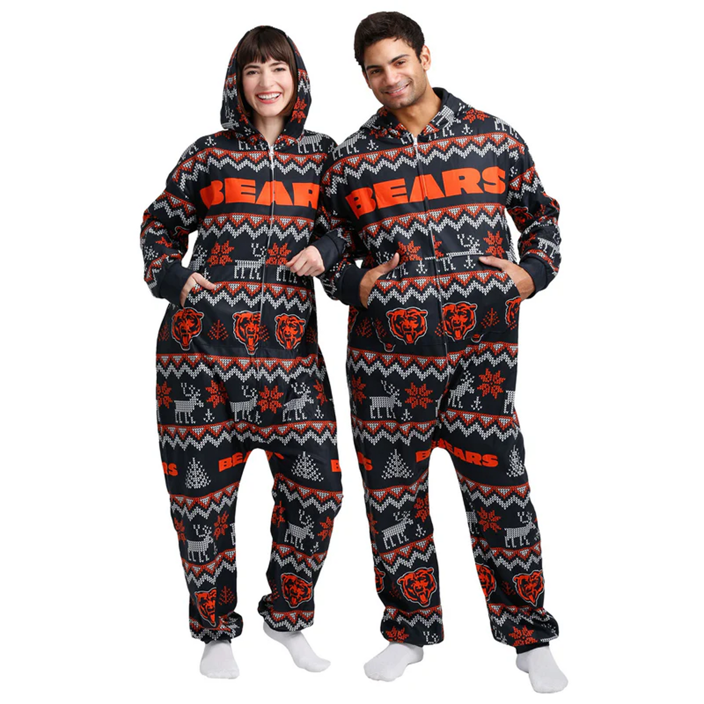 CHI x NFL Ugly Pattern One Piece Pajamas DATND TANTD