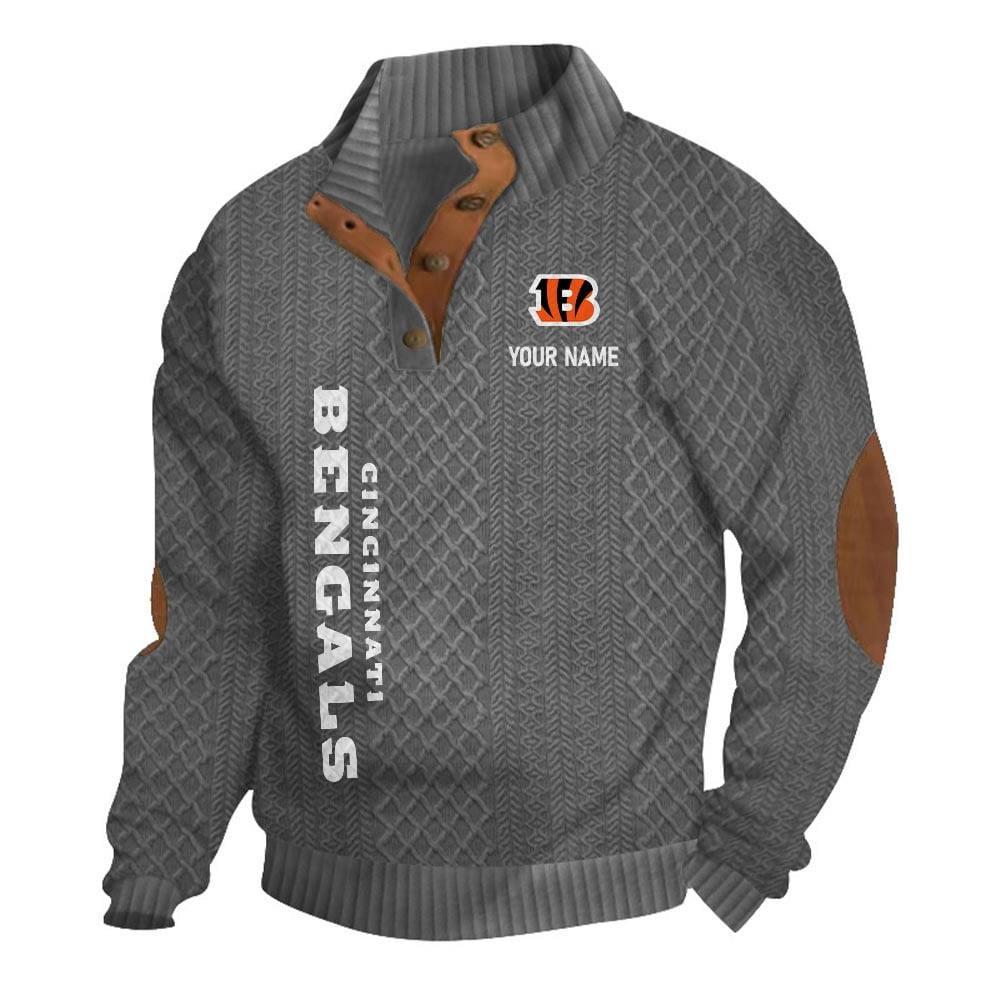 CIN NFL Basic Knitted Stand Collar Sweatshirt DDT CTND