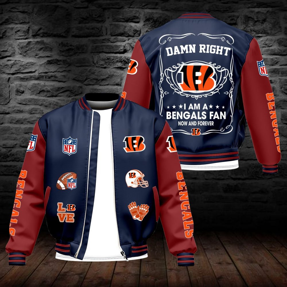 CIN NFL Premium Leather Bomber Jacket DDT HLPHUONG