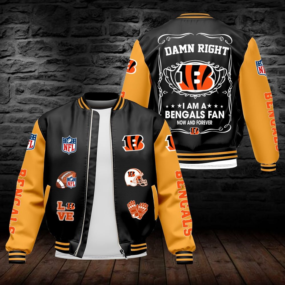 CIN NFL Premium Leather Bomber Jacket DDT HLPHUONG