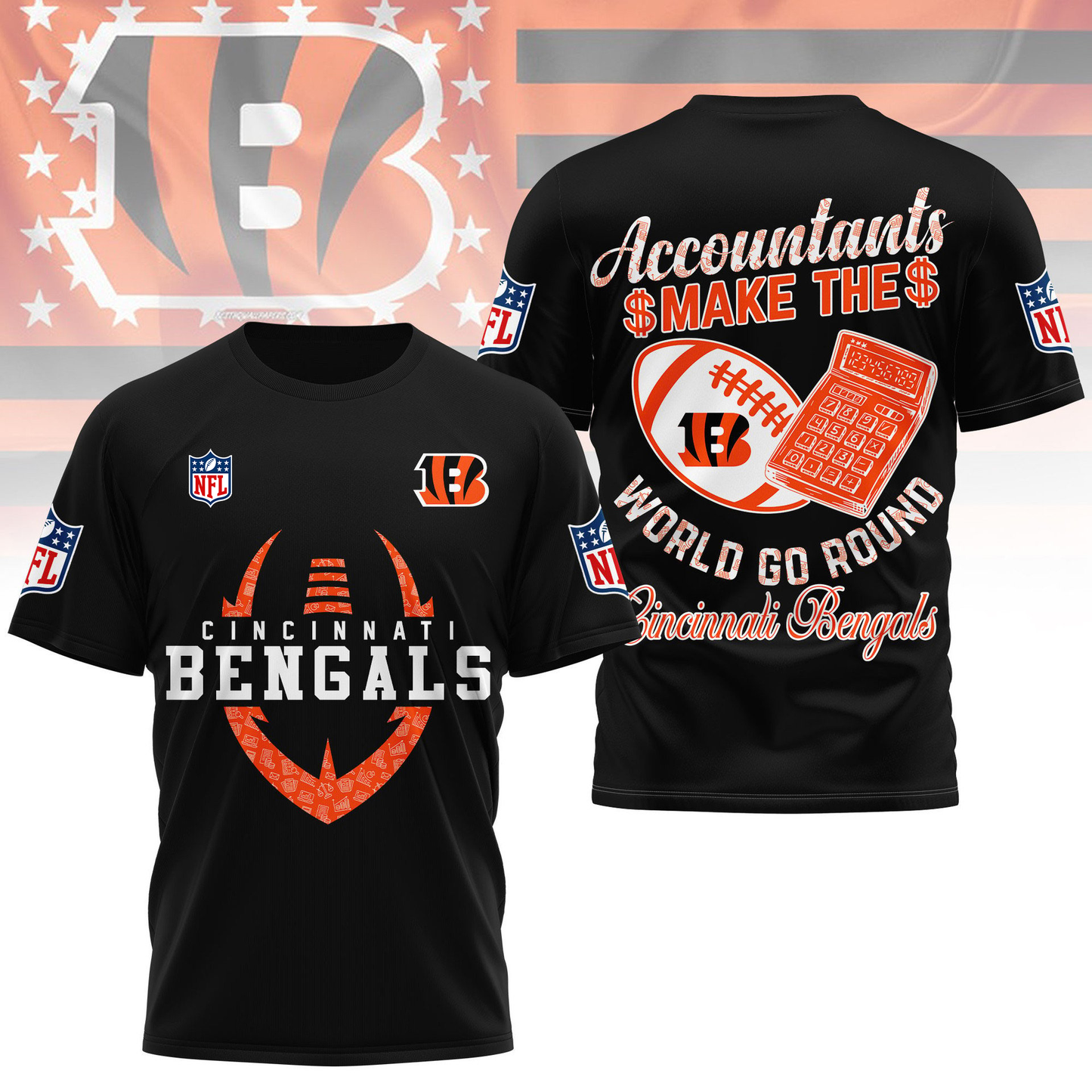 CIN Premium NFL Accountant Pride Fan 3D Shirt DDT CTND