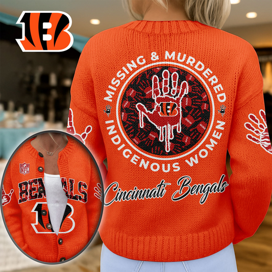 CIN Premium NFL Cozy Knit Cardigan DDT NTL