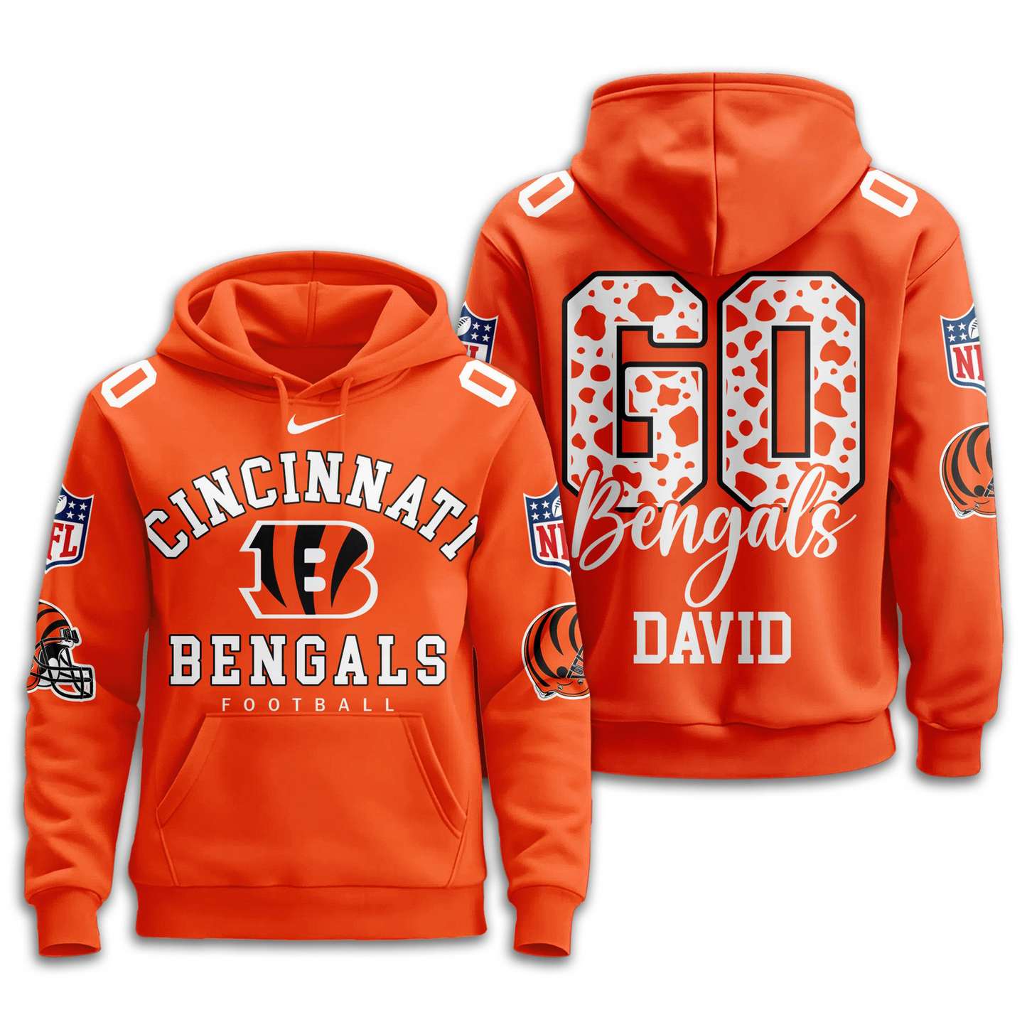 CIN Premium NFL Custom Game Day Hoodie DDT NTL