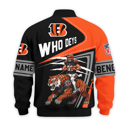 CIN Premium NFL Game Day 3D Bomber Jacket DDT NTL