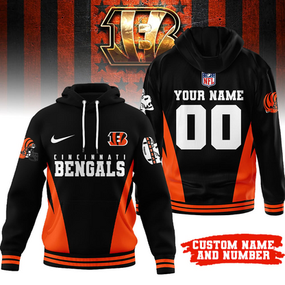 CIN Premium NFL Personalized Fan Hoodie DDT NTL