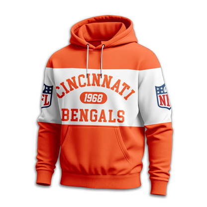 CIN Premium NFL Touchdown Spirit Personalized Hoodie DDT CTND