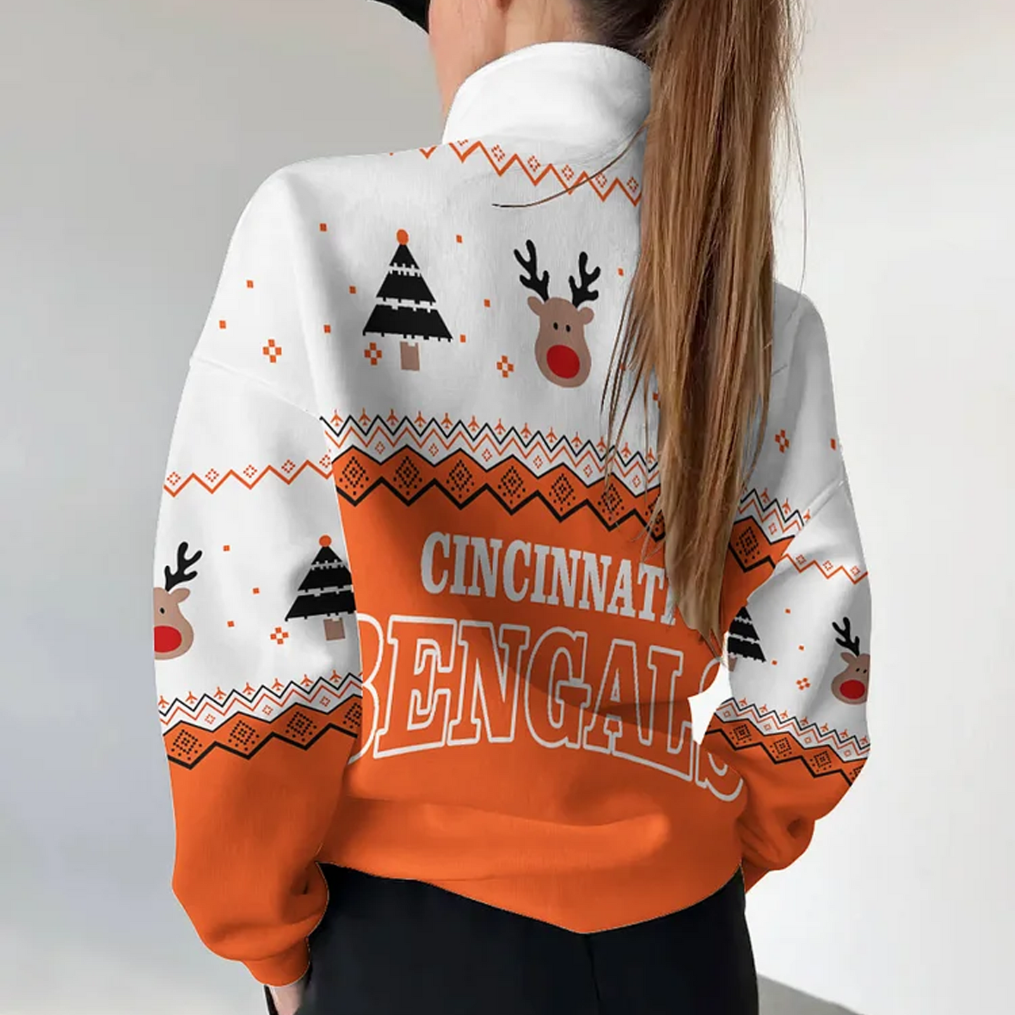CIN X NFL Women's Outdoor Casual Stand Collar Long Sleeve Pullover DATND THUONGNH