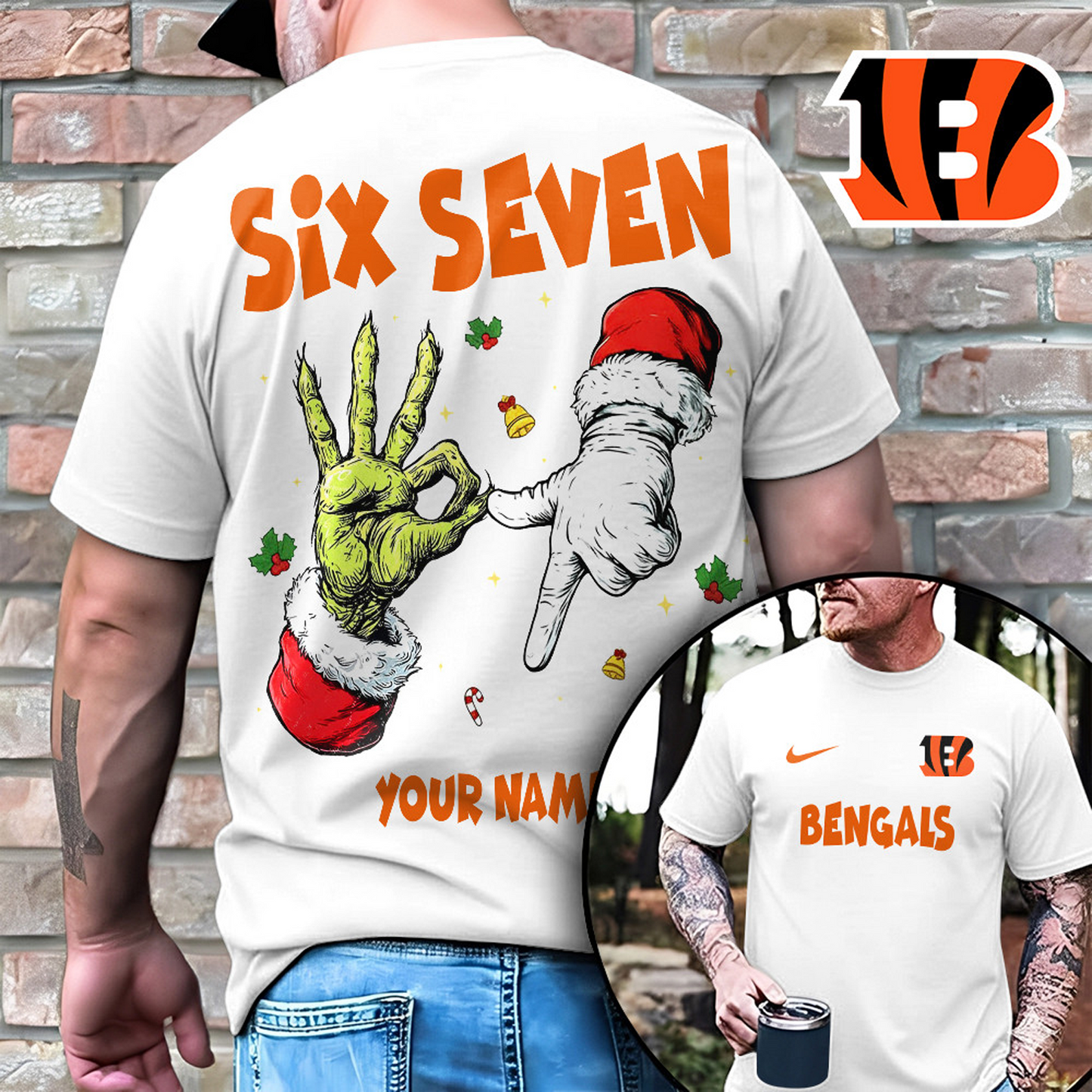 CIN x NFL Funny Six Seven Hot Trend Tshirt Custom Any Name DATND TANTD