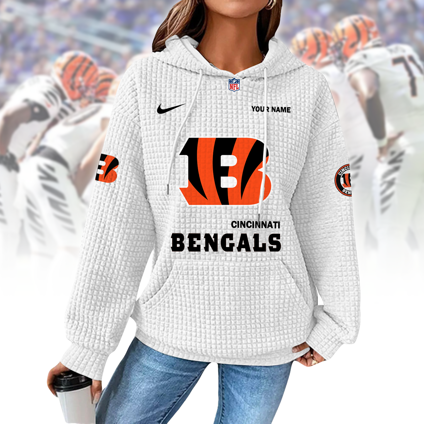 CIN x NFL Waffle Hoodie  0310 DatND DVT