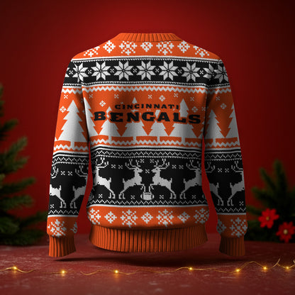 CIN x NFL Premium Ugly Christmas Sweater DatND DVT